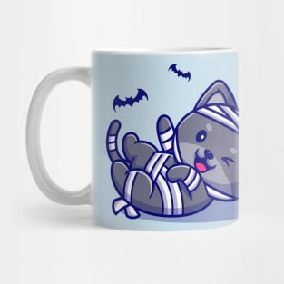 Cute Mummy Cat Laughing Cartoon Mug